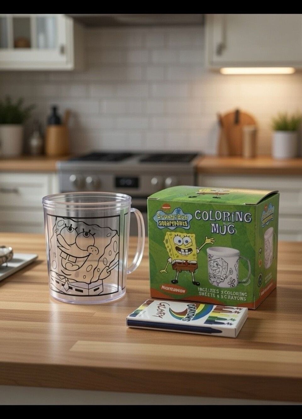 SpongeBob SquarePants Coloring Mug Coffee Cup Nickelodeon Collectible 2003